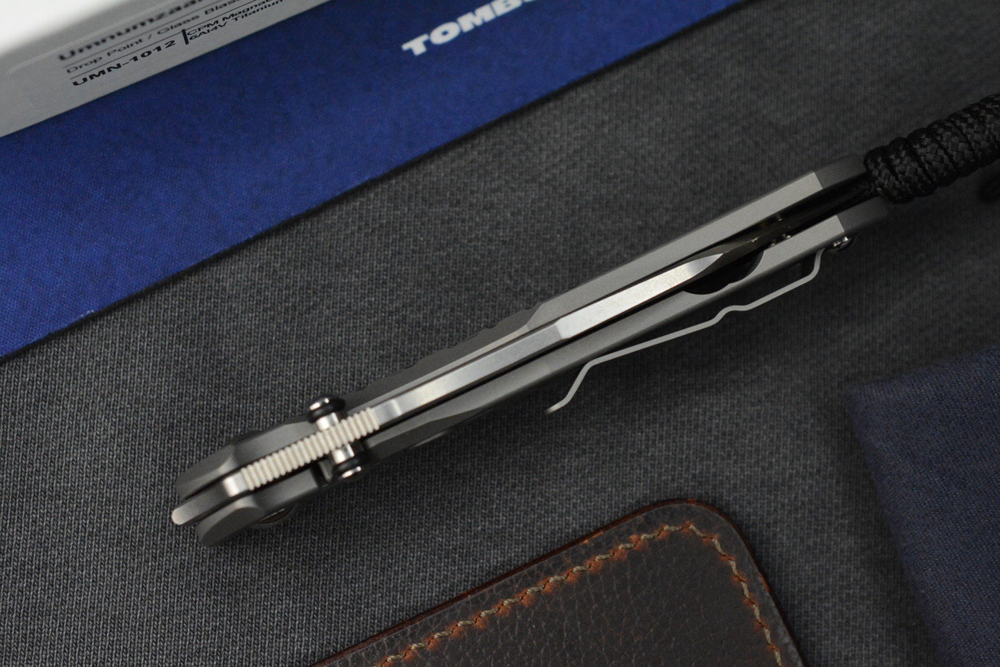 NEW Chris Reeve Umnumzaan - Glass Blasted / Drop Point Magnacut w/ Leather Sheath