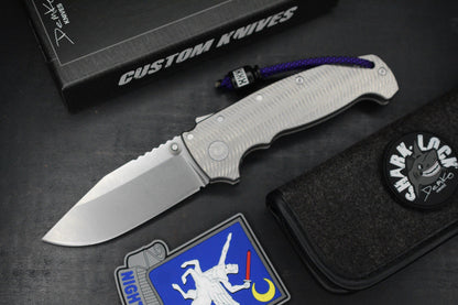 RARE++ Demko AD20 XXX Textured Ti / Stud Only CPM 3V w/ Poison Bead & Patch