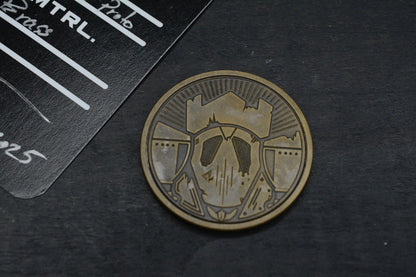 NEW Wyste Design WyCoin Crest Proto Brass Antique 40mm