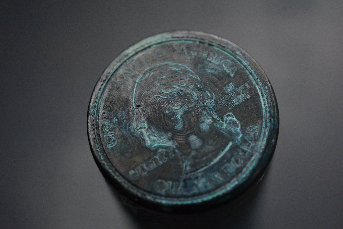 RARE CUSTOM Roll Of Quarters - Brass Patina Paperweight 4FK Re Playge Microtech