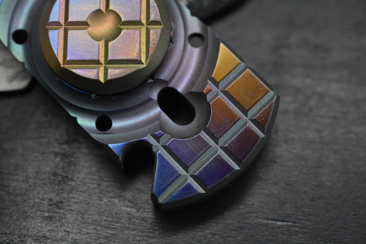 NEW Monkey Edge x Steve Ryan Orbital Frag Oil Slick Ano w/ME Patch Re Microtech