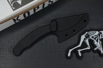NEW Kopis Designs x Ed Calderon L-Via Field Knife Matte 154CM w/ Manifesto Patch