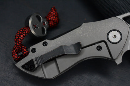 NEW Grissom Riverstone DLC Black M390 Sheepsfoot  / Bronze Handle w/ Necro Bead