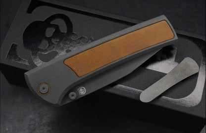 NEW CHAVES Scapegoat 229 Dirty Steve - SW Grey PVD / Natural Micarta Magnetic