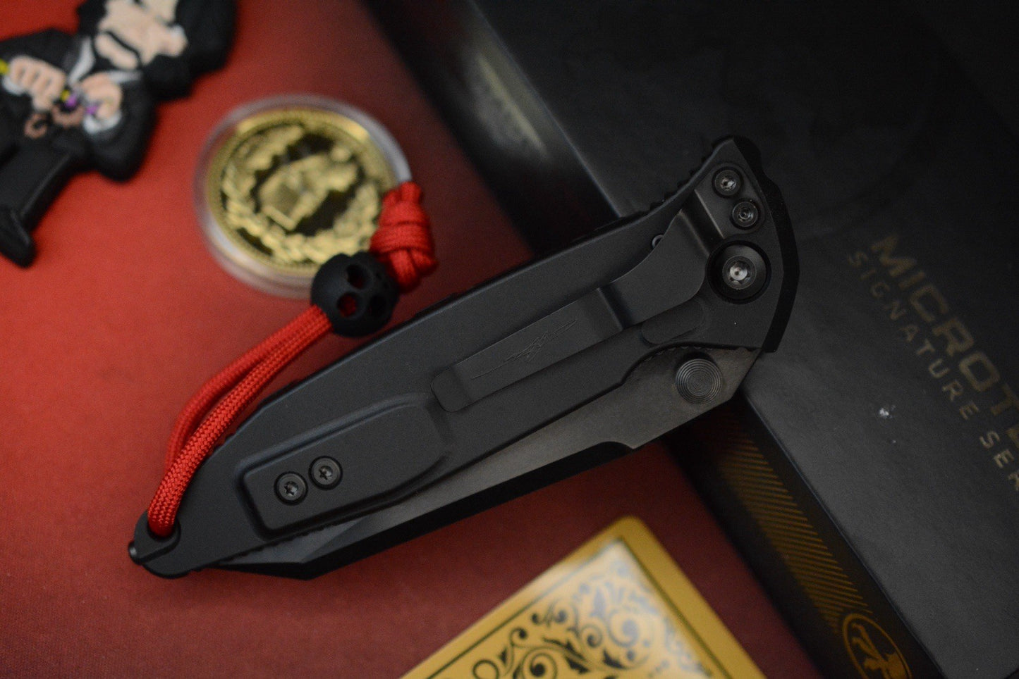 NEW Microtech Socom Elite Warcom SHADOW Black DLC w/ Playge Bead & Wick Pack