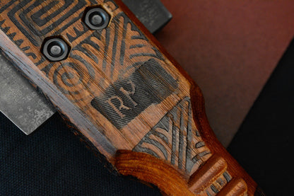 RARE++ RMJ x Gold Point Forge Macuahuitl Aztec War Club - w/Polar Bear Claw Bead