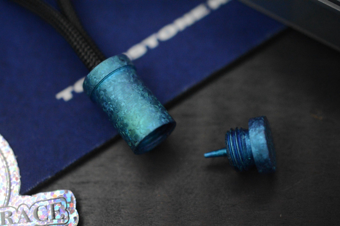 RARE++ Collin’s Trace “The End” XL Ice Blue Crystalized Ti Bead Re Playge JRW