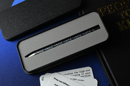 RARE Urban EDC x Magnus Titanium Click Shift Pen - Matte Ti w/ Blue Ti Seigahai