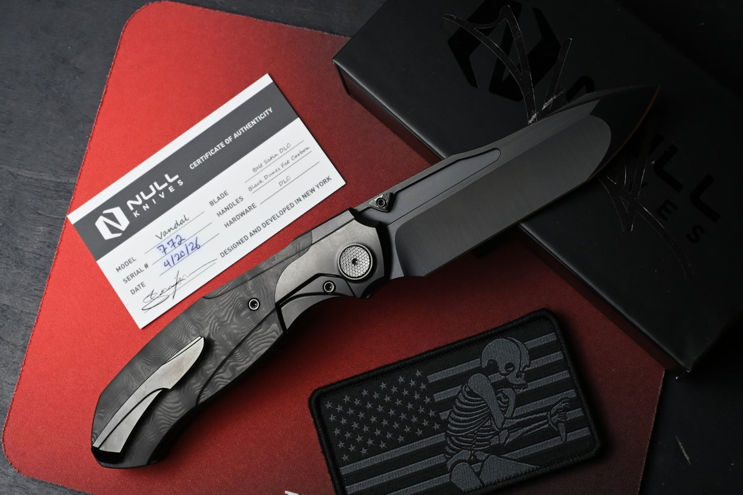 RARE Null Vandal Black DLC Dunes / Belt Satin Vanax Blade w/ Sneakreaper Patch