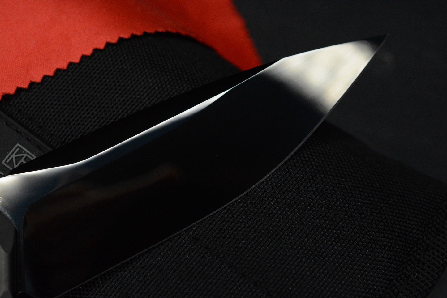 NEW Custom Knife Factory T25 DLC Milled Ti / Polished DLC M398 w/Zirc Droid Bead