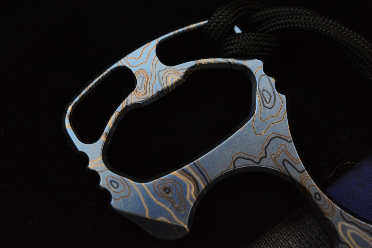 NEW Triple Aught Design Rook TAD Edition SW Blue Ti Bottle Opener w/ Bead
