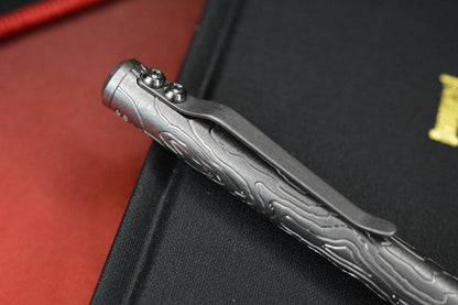 RARE Triple Aught Fellhoelter Ti-Bolt Custom Topo Titanium Pen w/Skull TAD Patch