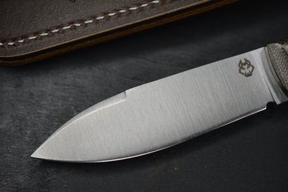 NEW Jack Wolf Vampire Hunter FB - Green Micarta/ MagnaCut w/Sheath USA MADE
