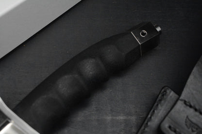 RARE+ Al Mar Knives Seki Japan Warrior Satin Blade /Rubber Hdle w/Leather Sheath