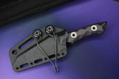 NEW T. Kell Knives WharnEDC Fixed Blade - Magnacut / Purple Marauder G10