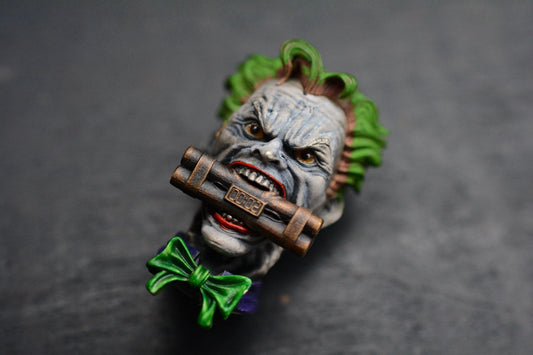 CUSTOM RARE Joker “Ticking Time Bomb” Lanyard Bead - Bronze/Glass Eyes Re Playge