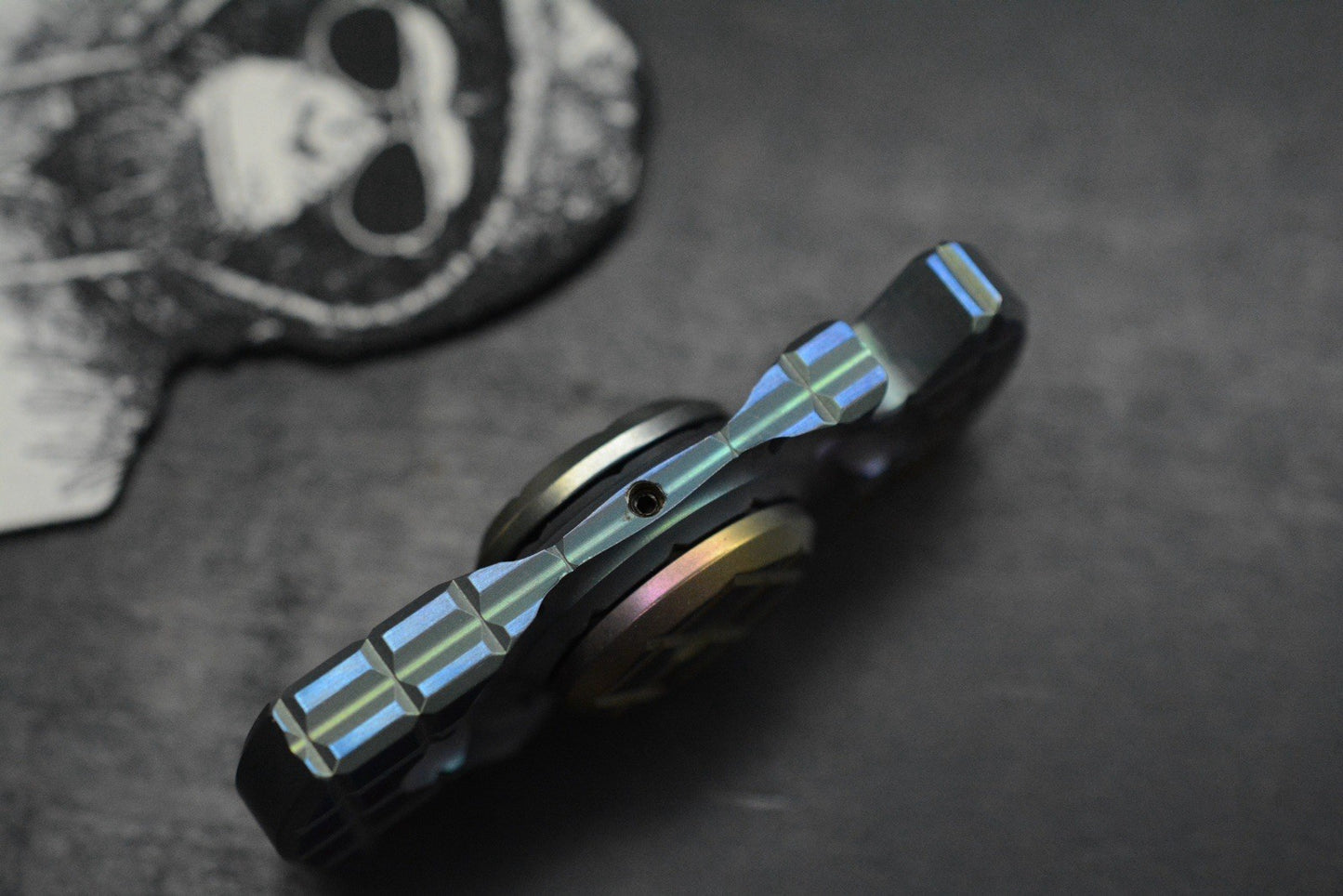 NEW Monkey Edge x Steve Ryan Orbital Frag Oil Slick Ano w/ME Patch Re Microtech