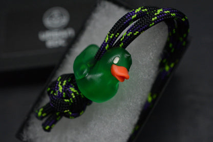 RARE Urban EDC Lucky Duck - Emerald Green Lanyard Bead USA MADE Polymer Resin