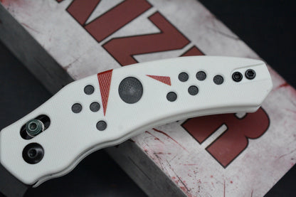 NEW Kizer Knives Bulldog “Jason” White G-10 - Halloween Special Edition EXC