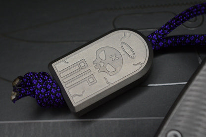 RARE Demko AD20 XL MagnaCut Drop Point / Textured Bead Blasted Ti w/ Tombstone