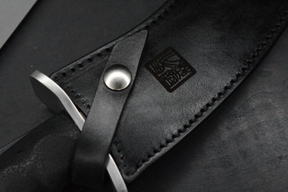 RARE+ Al Mar Knives Seki Japan Warrior Satin Blade /Rubber Hdle w/Leather Sheath