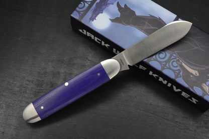 NEW Jack Wolf Knives Gateway Equal End - Purple G10 / Satin Sandvik Blade