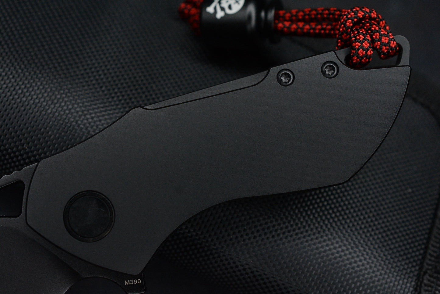 NEW Grissom Riverstone DLC Black M390 Sheepsfoot  / Ti Handle w/ Poison Bead