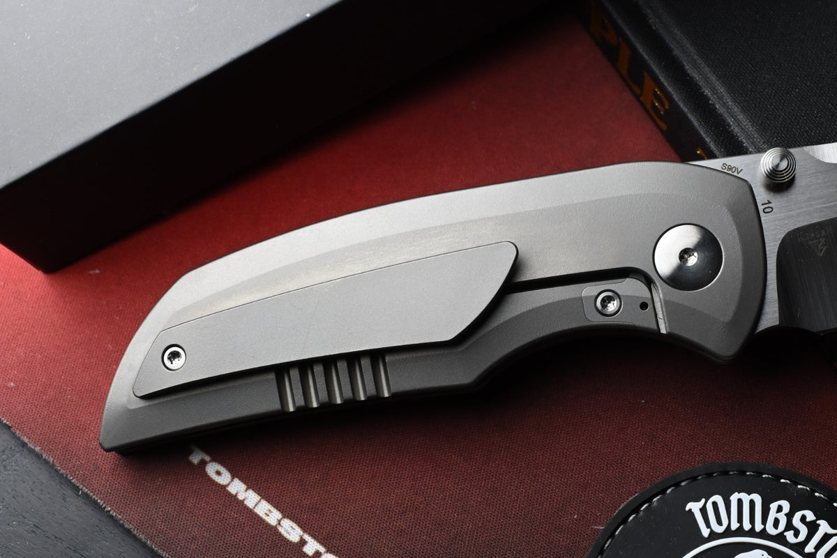 RARE Dalibor Bergam Arrakis - Titanium Zirablast / Satin S90V Blade SN# 10