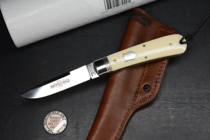 NEW Great Eastern Cutlery #P74525 Northfield Ivory Linen Micarta Pocket Fixie