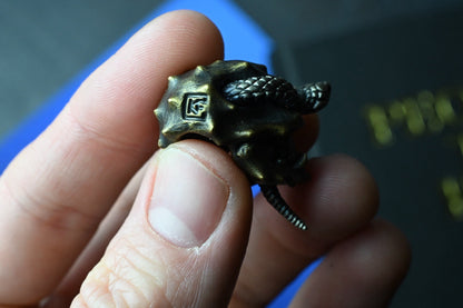 RARE Custom Knife Factory Snake Skull - Hi Detail Custom Brass Bead
