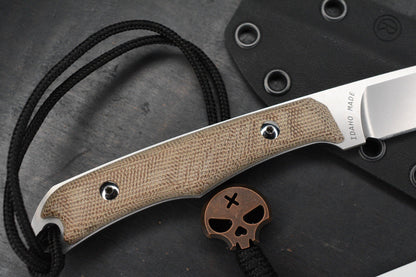 NEW Chris Reeve Inyoni Fixed Blade 3.78”Magnacut / Natural Micarta w/ Necro Bead