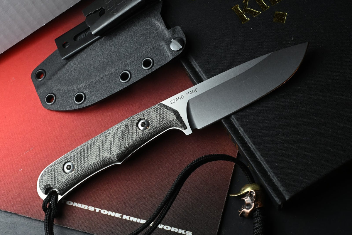 NEW Chris Reeve Knives Backpacker - Black Canvas Micarta w/ Monkey Bead & Patch
