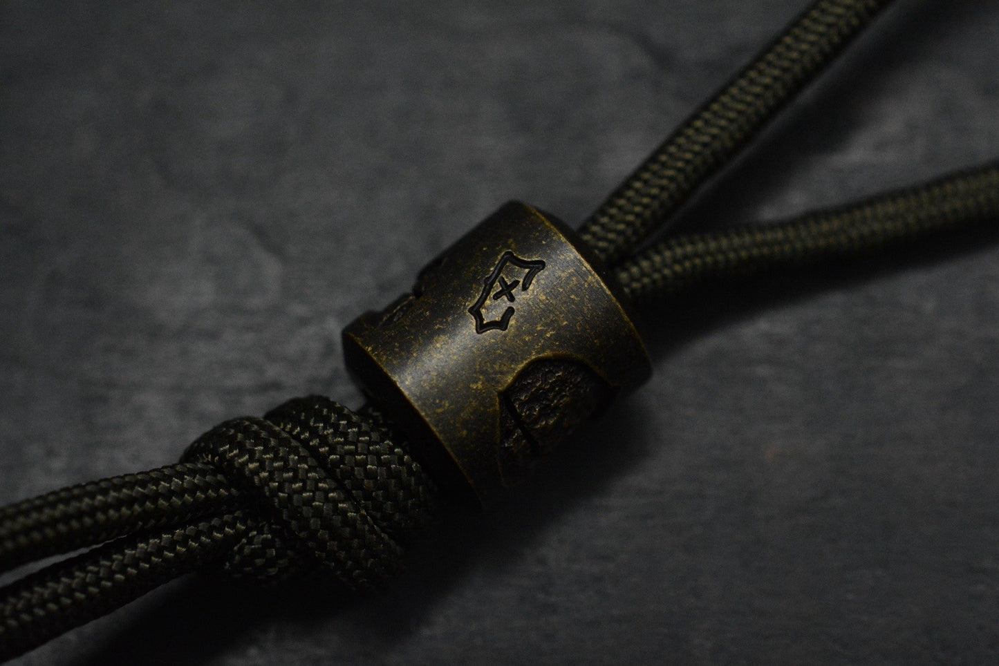 CUSTOM Cruz Design Inky EDC Brass -  Brick & Mortar Bead Re Playge Microtech