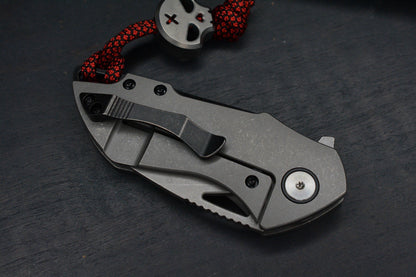 NEW Grissom Riverstone DLC Black M390 Sheepsfoot  / Bronze Handle w/ Necro Bead