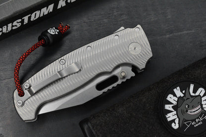 RARE++ Demko AD20 XXX Textured Ti / Clip Point 3V w/ XXX Poison Bead & Patch
