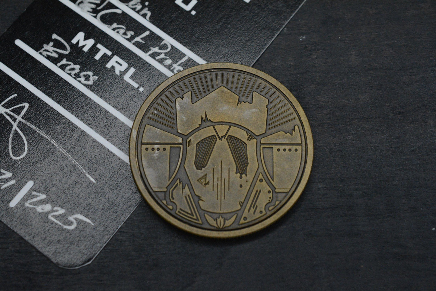 NEW Wyste Design WyCoin Crest Proto Brass Antique 40mm