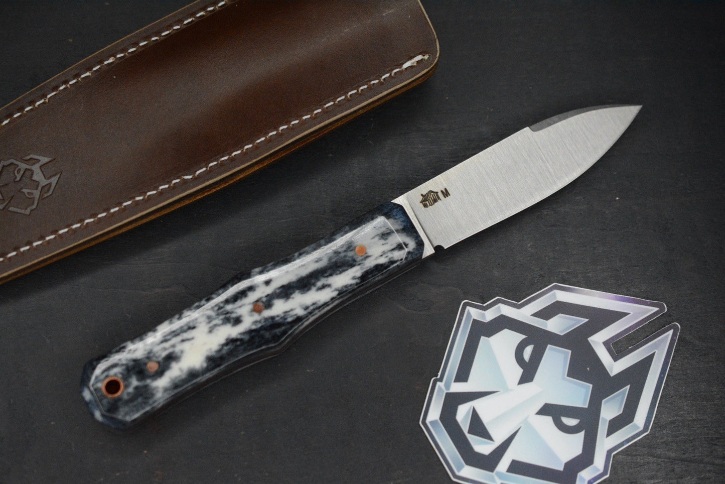 NEW Jack Wolf Vampire Hunter FB - Smooth Black Bone / MagnaCut w/Sheath USA MADE