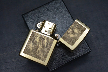 RARE CUSTOM ZIPPO Deadpool Vs Wolverine Brass Lighter - High Detail