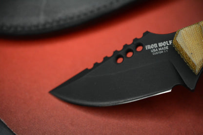 RARE Crimson Customs RPM Iron Wolf Black / Butterscotch Micarta (1of 1 Custom)