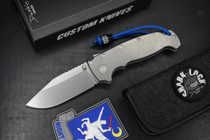 RARE++ Demko AD20 XXX Smooth Ti / Stud Only CPM 3V w/ Poison Bead & Patch