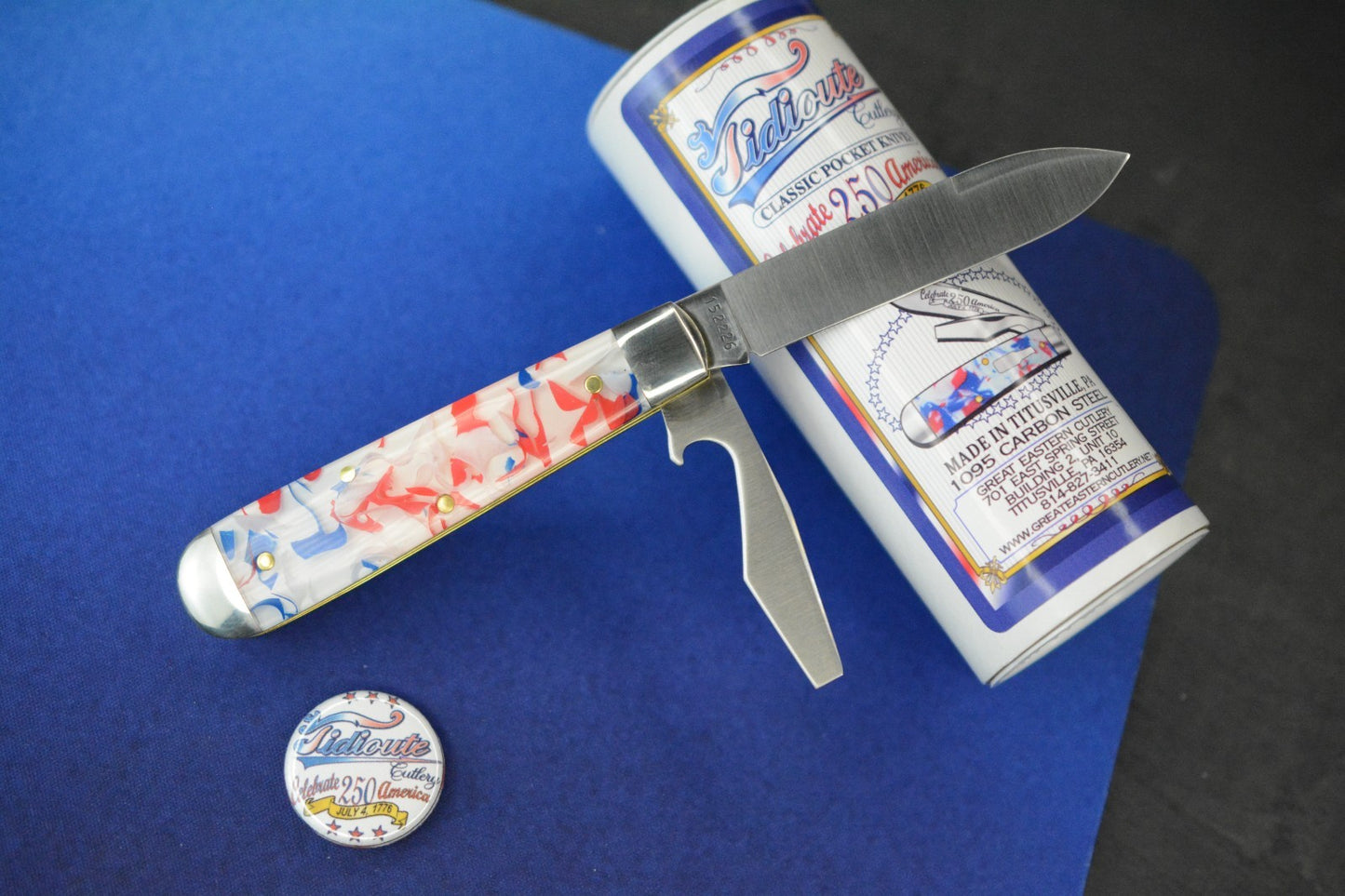 NEW Great Eastern Cutlery Tidioute 1095 Crown Lifter - 250th American Confetti