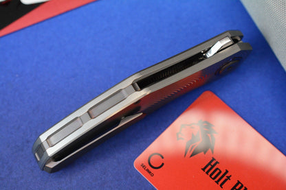 NEW Holt Blade Works Renegade - Ridgeback Ti/ Black Timascus / Ano HDW w/ COA