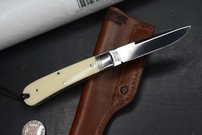 NEW Great Eastern Cutlery #P74525 Northfield Ivory Linen Micarta Pocket Fixie