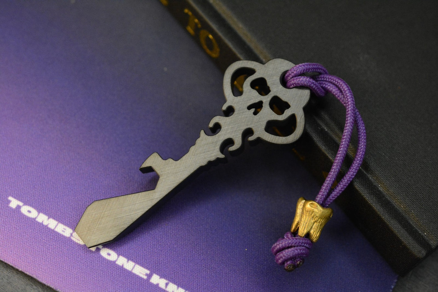 RARE Urban EDC Chaves Knives Black Sabbath Ti Pry Bar Ano w/ Molar Bead Sold Out