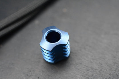 CUSTOM TKW Radiator Bead - Blue Anodized Titanium Re Playge Microtech