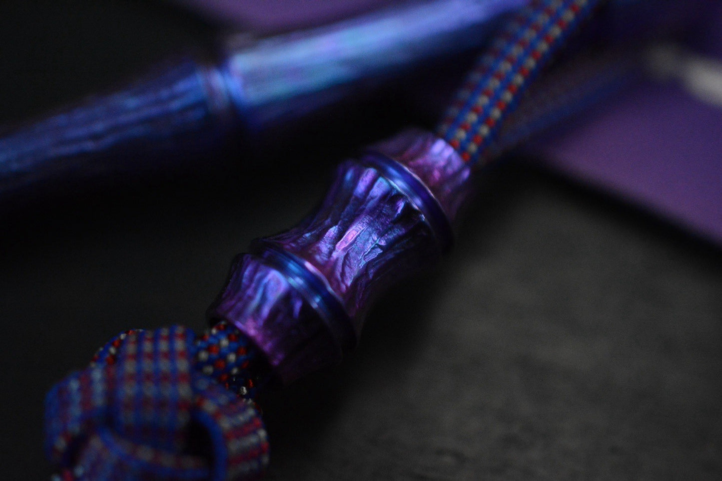 RARE Royal Creations Rock Spike -Ano Purple Ti w/ Custom Matching Bead & Patch