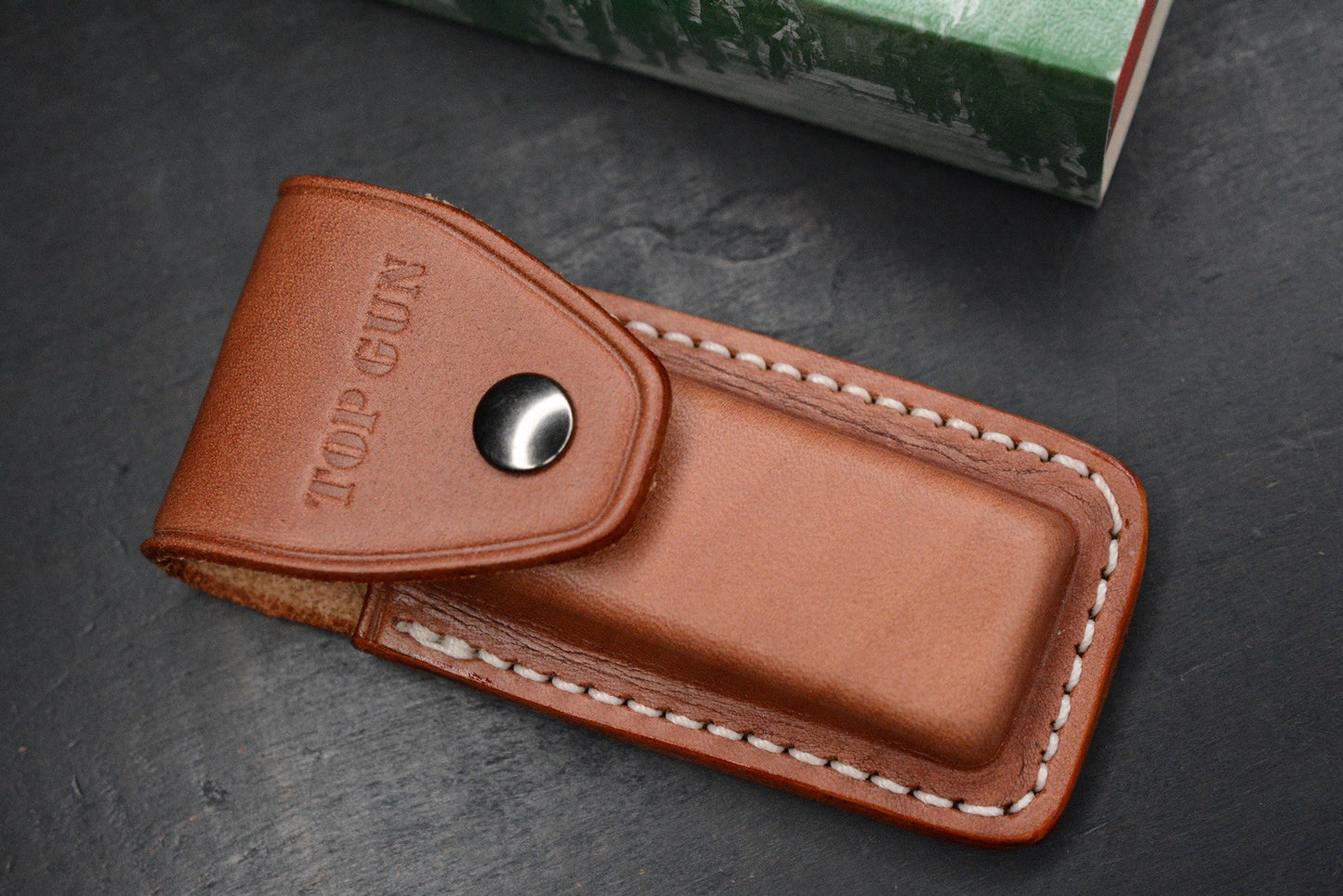 RARE++ Al Mar Denali Top Gun Cocobolo Handles SS Bolsters w/ Leather Sheath