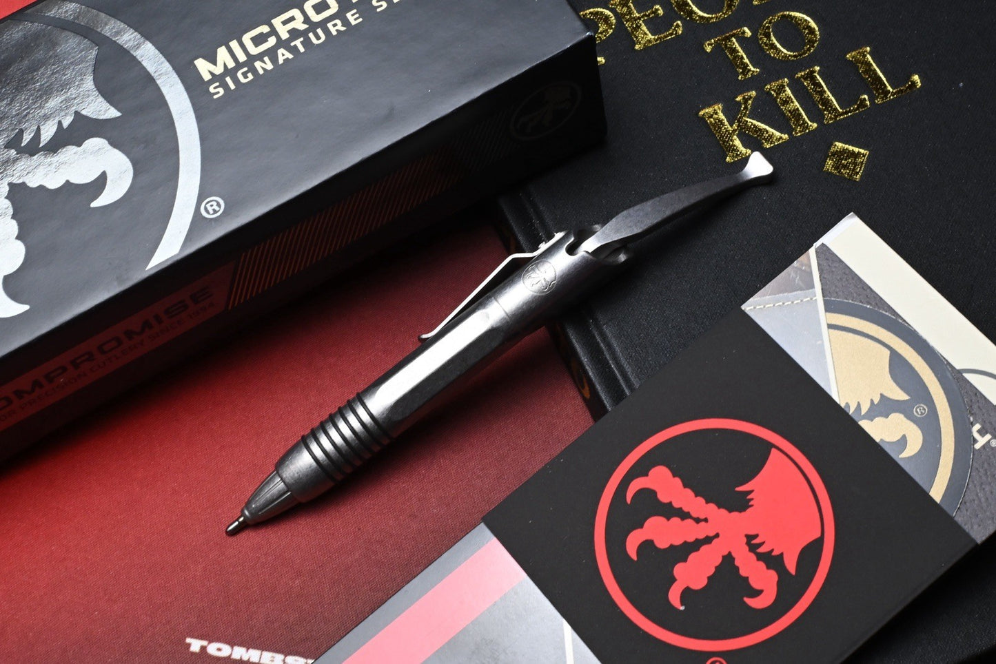 RARE Microtech Siphon I|Stainless Tactical Pen Stonewashed SN 102 2023