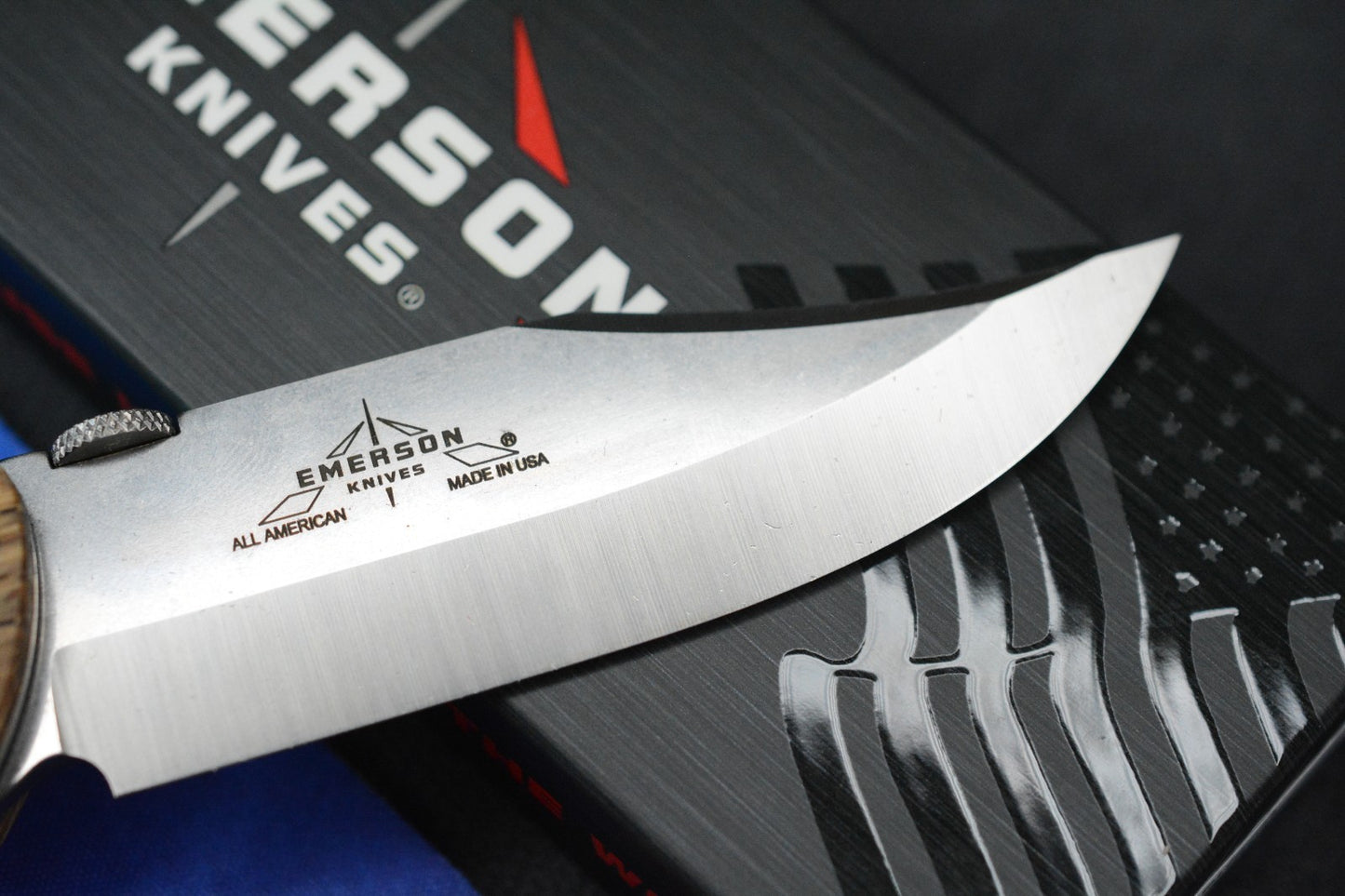 RARE Emerson Knives Liberty & Freedom - America 250 American Oak SN 37 of 50