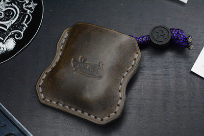 RARE Playge Pryop V2 Bottle Opener / Pry - Titanium w/ Leather Sheath & Skall